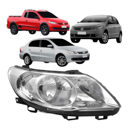 FARO DELANTERO BIFOCAL RH CROMADO GOL SAVEIRO G5